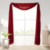Elegant Comfort Lightweight Sheer Voile Window Scarf Valance - 216