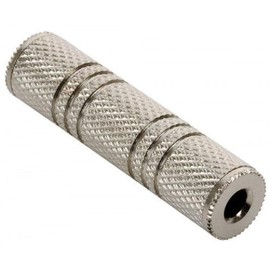 REY 3.5mm Stereo Audio 3.5mm Stereo Double Jack Metallic Female Extender Adapter