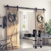 SMARTSTANDARD 9 FT Double Barn Door Hardware Kit, Sliding Door