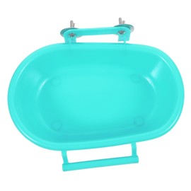 Gatuida Multi-Functional Parrot Bathing Basin Hanging Bird Bathtub for Cage Reusable Shower Box for Parakeets and Cockatiels Easy to Install Bathing Container