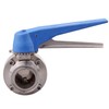 DERNORD Butterfly Valve with Blue Trigger Handle Stainless Steel 304