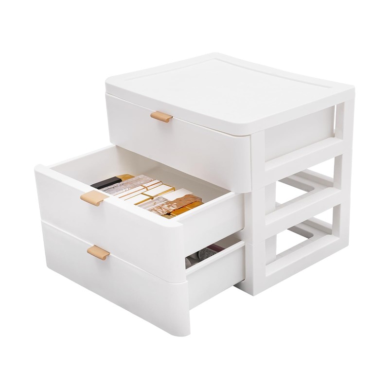 Drawer Box with 3 Closed Desk Storage Box Desk Organiser