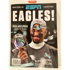 2025 ESPN MAGAZINE PHILADELPHIA EAGLES JALEN HURTS SUPER BOWL LIX CHAMPIONS-NEW