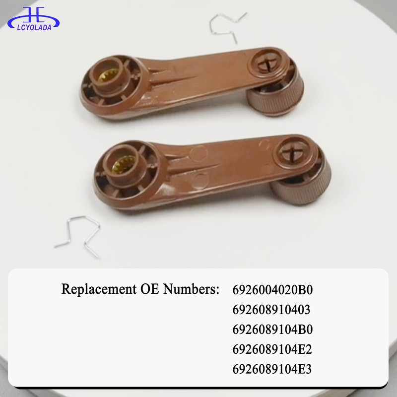 Lcyolada Window Crank Handle,Textured Brown,Compatible with 1973-2017 Toyota Tundra Yaris