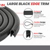 Edge Trim Black Large U Height - 21/32" U Height