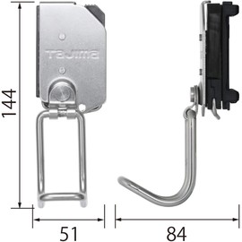Tajima Saff Detachable System, Detachable Tool Holder, Heavy Duty Stainless Steel, Ratchet, Freely, SFKHS-RM, Easy to Put on and Take Off, Attaches to a Belt Later, Easy to Replace Waist Tools, Choose