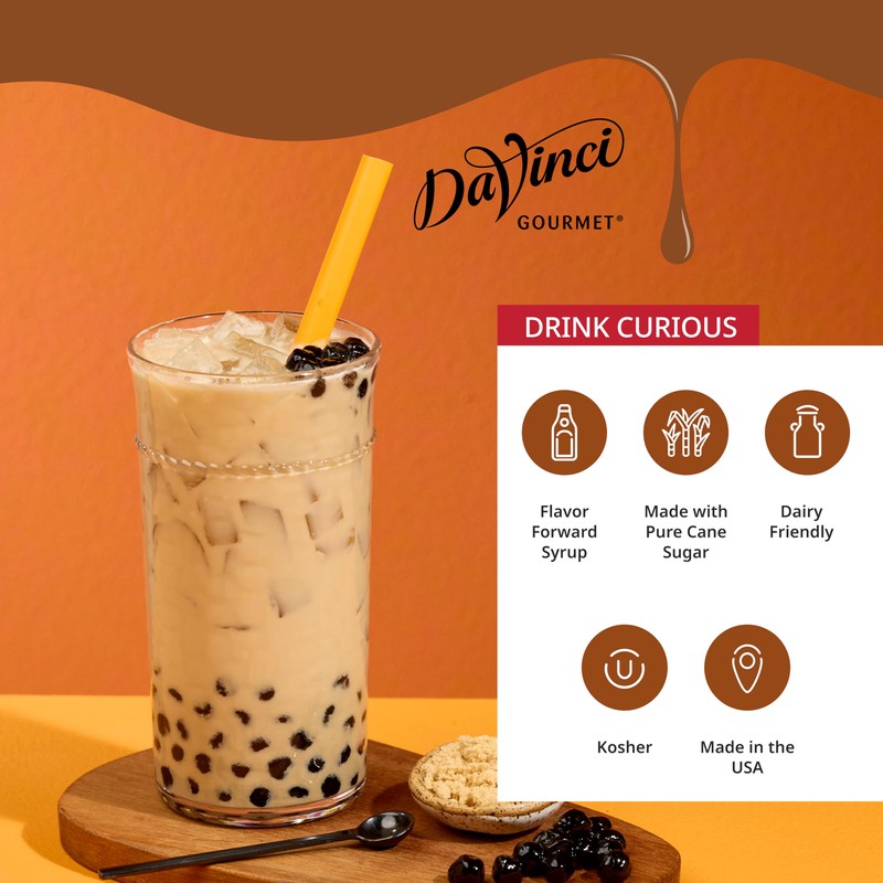 DaVinci Gourmet Brown Sugar Syrup, 25.4 Fluid Ounces (Pack of