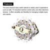 sourcing map 2P10T Rotary Switch 2 Pole 10 Position Band