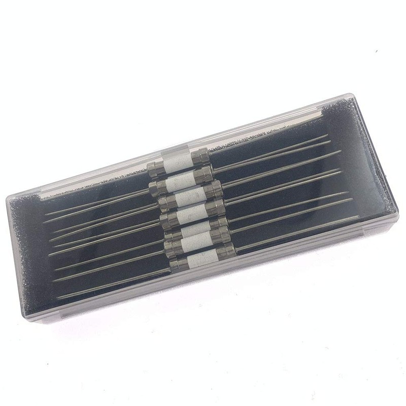 10pcs Ceramic Axial Lead Fuse T5AH250V 5x20mm/0.2"x0.79" Time-Lag Slow-Blow 5AMP