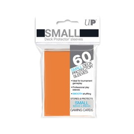 UltraPro Deck Protector Solid Sleeves, Orange Orange, 60 Pack, Mini Size, 3.5 x 2.4 inches (89 x 62 mm)