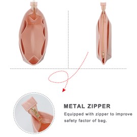 Soyizom Felt Handbag Organiser Purse Organiser Felt Insert Bag Organisers Multi Pockets Tote Bag in Bag for Women,Pink-L
