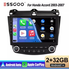 ESSGOO For Honda Accord 2003-2007 Apple CarPlay Android 14 Car Stereo Radio GPS WIFI FM
