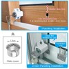 2Pcs White Sliding Patio Lock Sliding Patio Door Latches Set