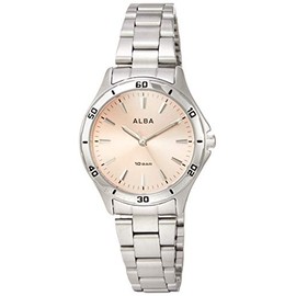 Seiko Watch AQQK408 Women's Wristwatch, Sports, Reinforced Waterproof for Daily Use (10 ATM), Dome Inorganic Glass, Silver, Dial Color - Pink, Sports Wristwatch, Reinforced Water Resistance (10 ATM),