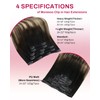 Clip in Hair Extensions Black Brown Ombre Low Bulk 16