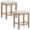 RNKSFX Counter Height White Bar Stools Set of 2 for