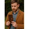 CestAntiQ Leather Checkbook Cover with Pen Holder - Full Grain