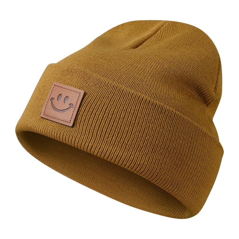 MaxNova Classic Beanie Hat for Men Women Camel