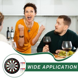 Professional Dart Boards for Adults,Dartboard Game Set with 6 Darts - 15in Sports Tournament Thick Game Toys for Indoor/Outdoor Christmas Birthday Parties