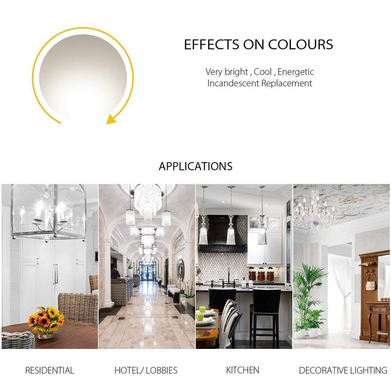Lxcom Lighting 16W E12 LED Corn Bulbs Candelabra LED Bulb(4
