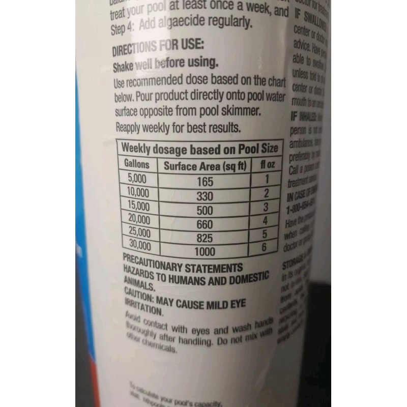 HTH Liquid Solar Blanket Pool Care 28oz Compatible W Salt