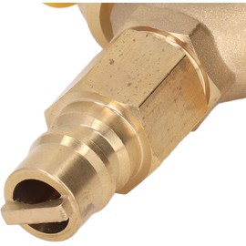 ​​1/2 Inch 2-Way Natural Gas Y Splitter with Quick Connect Fittings & Shut Off Valve - Durable Brass Adapter for Grills, Heaters, Pizza Ovens, RVs (1/2" Female Pipe Thread x Flare)​​