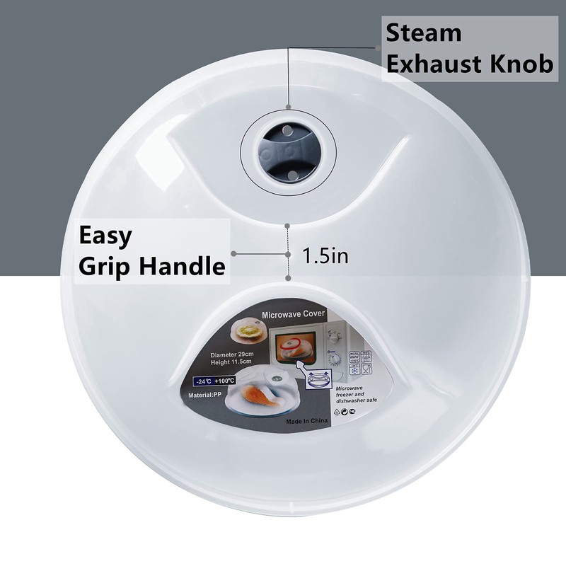 Microwave Splatter Cover for Food Large Microwave Plate Cover Guard