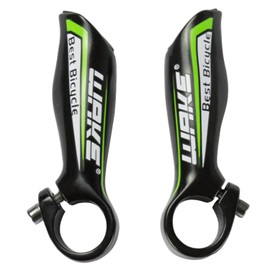 2 x handlebar ends, bicycle handlebars, horns handlebar grips, bicycle handlebar grips bar ends, bicycle handles, MTB handlebar ends, bicycle horn grips, 22.2 mm, green