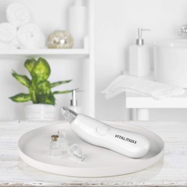 VITALmaxx Pore Cleaner for Pure Facial Skin | Application on the Face, Arms Against Pimples, Acne and Blackheads | Vacuum Technology | Wireless [White]