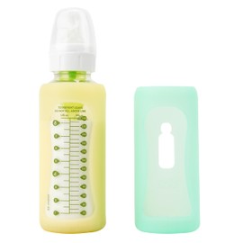 PUREKRA 2PCS Silicone Baby Bottle Sleeves for Dr. Brown Bottles 8 oz, Silicone Bottle Covers Replacement for Dr. Brown Glass Bottles, Narrow Sleeve with a Cutout, Dishwasher Freezer Microwave Safe