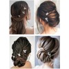 Cubahop Bridal Wedding Hair Pins Gold Bridal Crystal Hair Clips