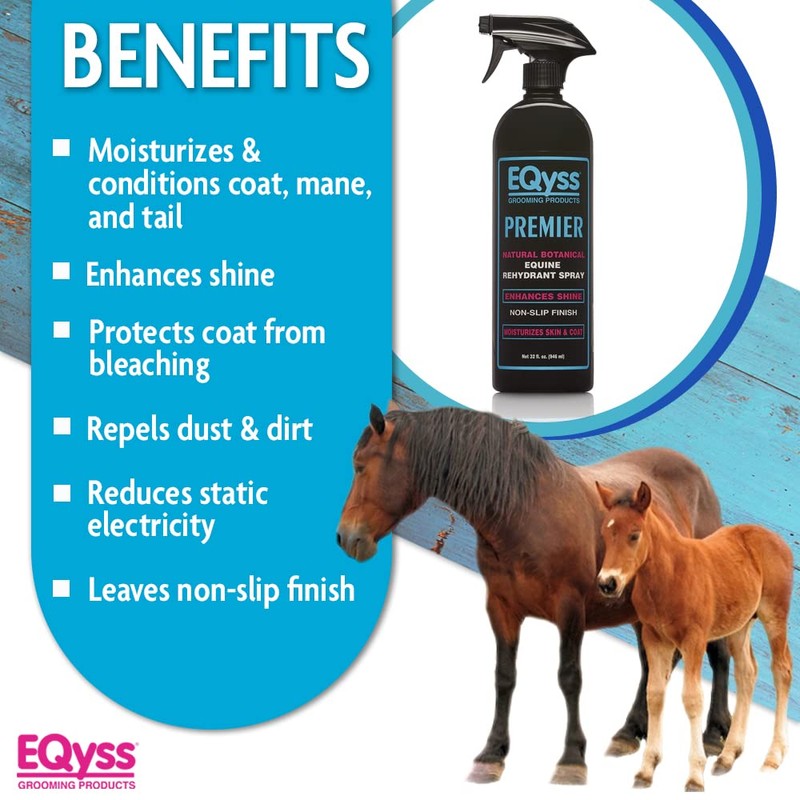 EQyss Premier Equine Horse Spray - Moisturizes Skin and Coat,