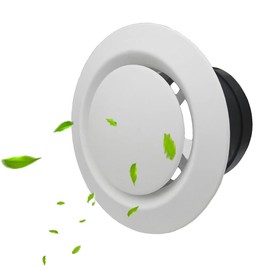 JSIXASO Ventilation Grille 150 mm Exhaust Air Supply Air Grille End Grille Made of ABS White Adjustable Exhaust Hood for Ventilation Systems (6 Inch)