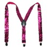 CTM® Women's Elastic Sequins Clip-End Suspenders, Black