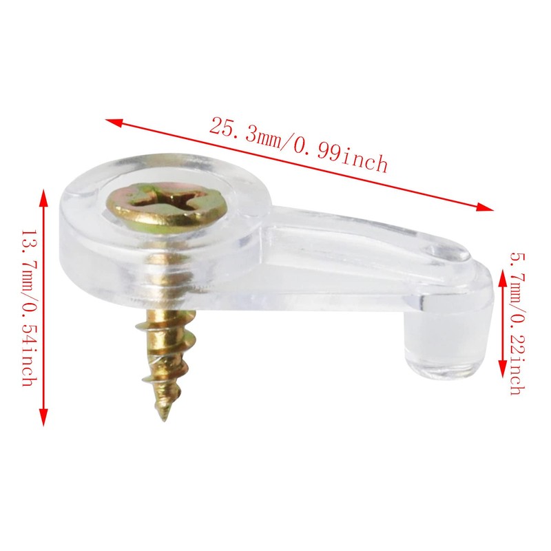 BAIRONG 40pcs Glass Door Retainer Clips Kit Suitable for 4mm