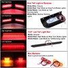 Partswcgg 6" Oval Led Trailer Tail Lights Kit w/Mounting Brackets,2Pcs