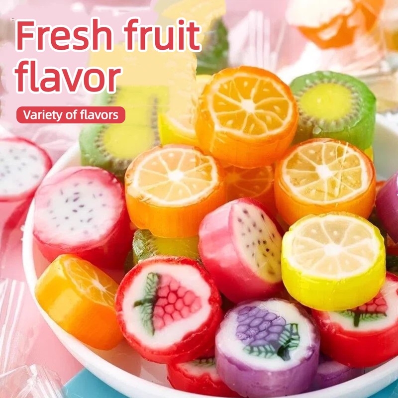 Slices Hard Candy - Bulk Fruit Candy Individually Wrapped -