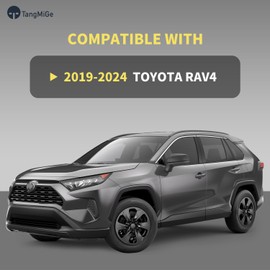 TangMiGe 4-Pack 17 inch Hubcaps Compatible with Toyota RAV4 2019 2020 2021 2022 2023 2024 2025, Hub Caps Wheel Covers Skins, Snap On Rim Cover (Bright Black Color)