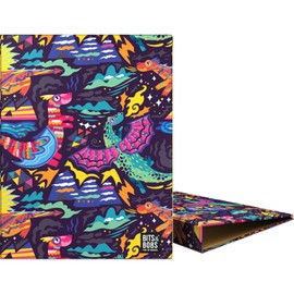 Graphoplas Ring Binder A5 4 Round Rings 20 mm Matte Coated with UVI Design Bits & Bobs Pop Up Design, Dragons FSC Certified