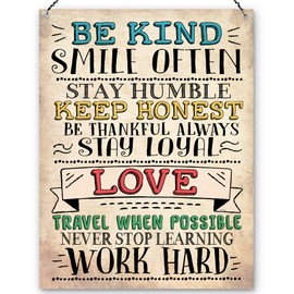 Dorothy Spring Be Kind Smile Often Love Work Hard Inspirational Wall Quote Plaque Metal Sign Size 15x20cm