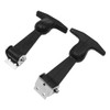 Tiardey 2pcs Elastic Stainless Steel Rubber Hood Catch Flexible T-Handle