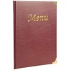 Securit Premium Faux Leather A4 Menu Holder - 8 Page