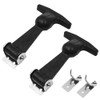 Tiardey 2pcs Elastic Stainless Steel Rubber Hood Catch Flexible T-Handle