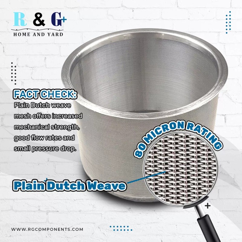 R & G 5 inch Stainless Steel Heavy Duty Filter