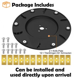 Robotic Lawnmower Blade Disc, Robotic Lawnmower Tuning, 2 Sets of Robot Lawn Mowers with Adjustable Blade Discs and 6 Blades Suitable for Luba 1 AWD & Luba 2 AWD