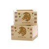 Japanese High-Grade Cypress Wooden Sake Masu Cups with Lucky Artwork