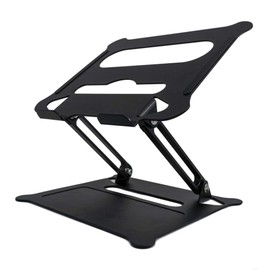 System-S Adjustable Metal Cooling Stand for Notebook Laptop Black