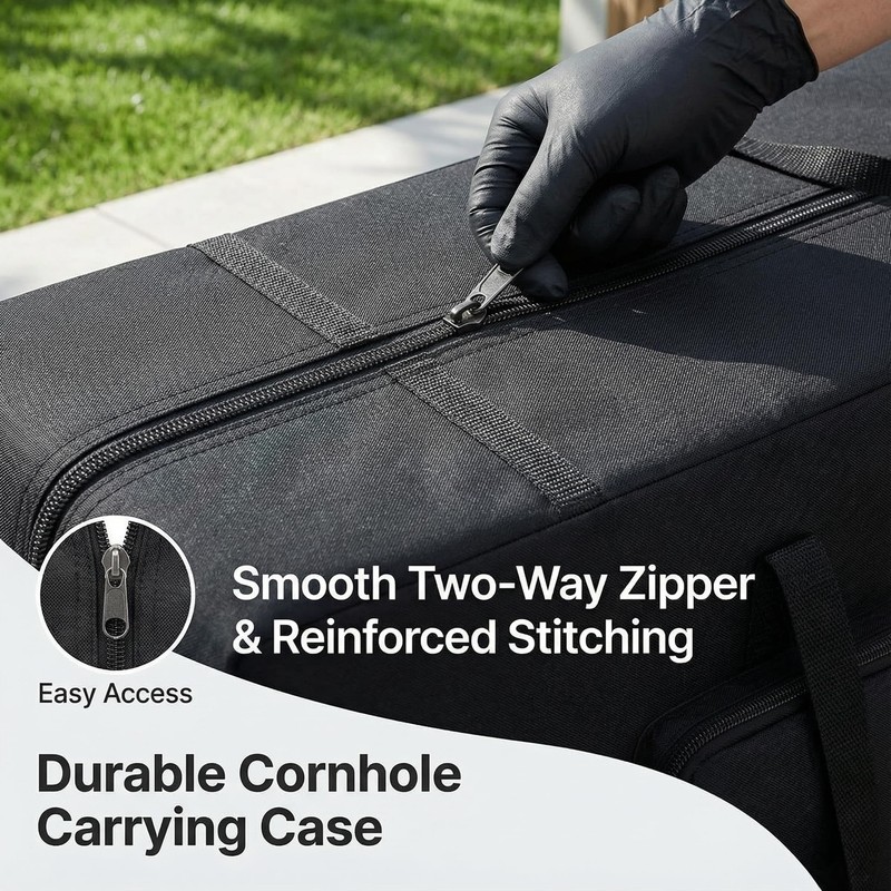 APOLAI 7 Cornhole Carrying Case Fits 4' x 2' Regulation
