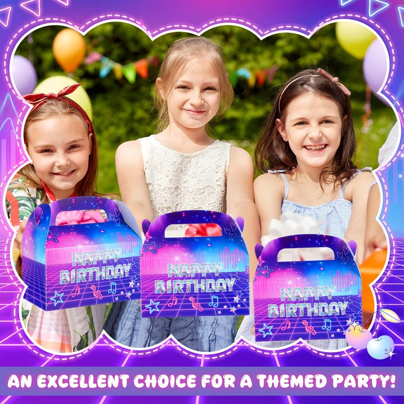 Marspark 12 Pack Kpop Theme Birthday Party Favor Purple Paper