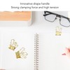 100 Pcs Binder Clips Gold Animal Shape Strong Clamping Force